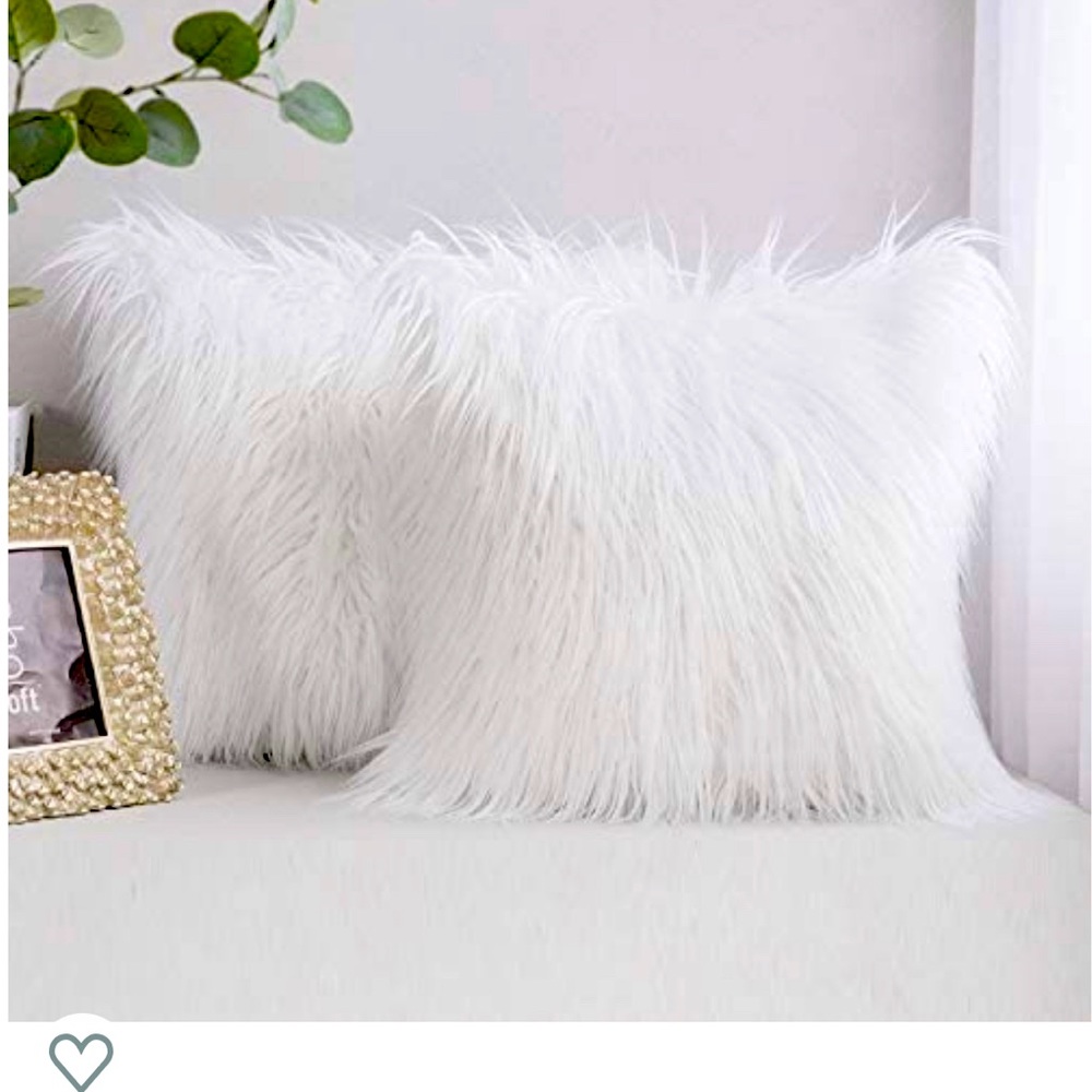 Fluffy throw pillow COVERS